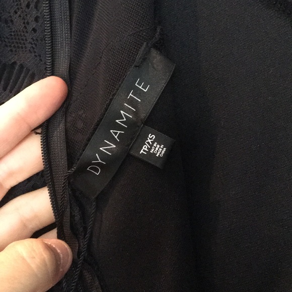 BNWTO Black lace XS dress Dynamite - Picture 6 of 7